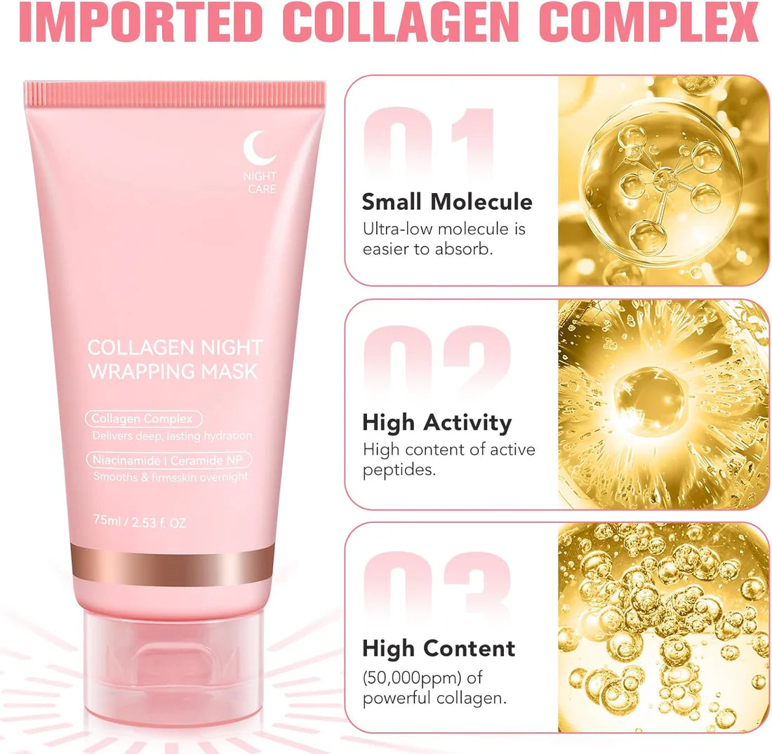 100% ORIGINAL Korean Collagen Overnight Peel-Off Mask | Buy 1 Get 1 FREE🔥