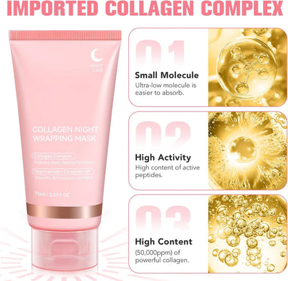 100% ORIGINAL Korean Collagen Overnight Peel-Off Mask | Buy 1 Get 1 FREE🔥
